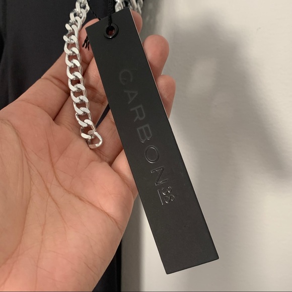 New *RARE* Carbon38 High Rise Full Length Legging With Chain Belt In Black Large - Picture 9 of 10